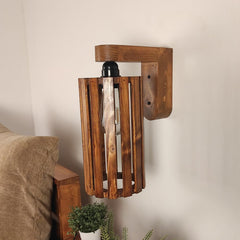 Casa Brown Wooden Wall Light - WoodenTwist