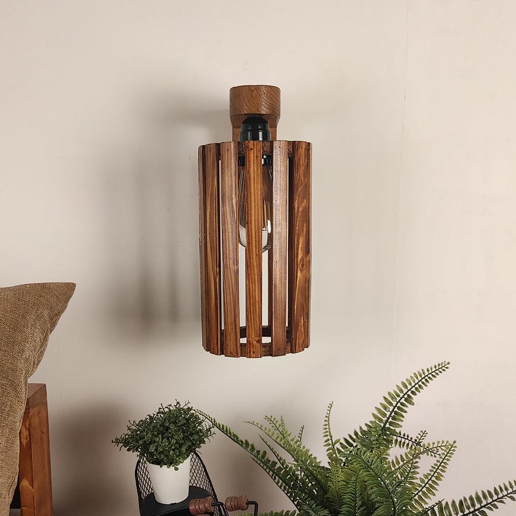 Casa Brown Wooden Wall Light - WoodenTwist