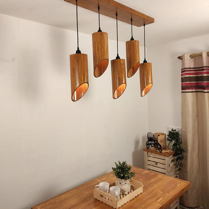 Cedar Brown 5 Series Hanging Lamp - WoodenTwist