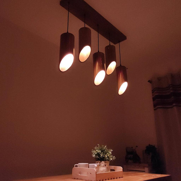 Cedar Brown 5 Series Hanging Lamp - WoodenTwist