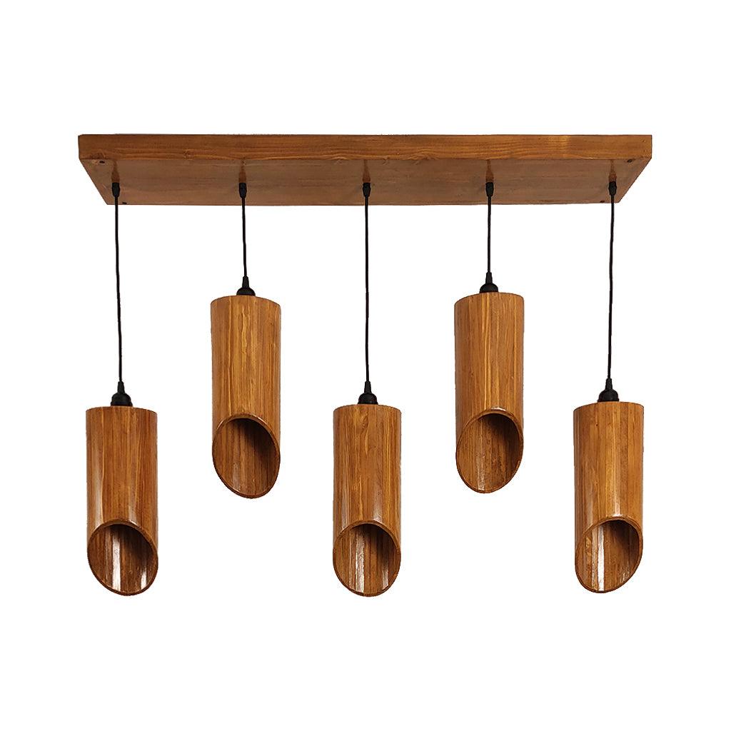 Cedar Brown 5 Series Hanging Lamp - WoodenTwist