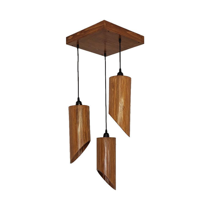 Cedar Brown Cluster Hanging Lamp - WoodenTwist