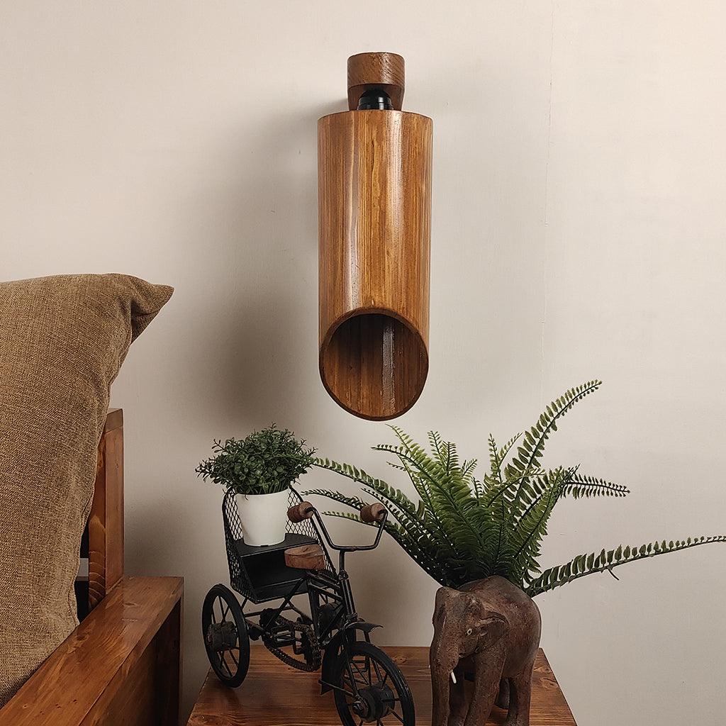 Cedar Brown Wooden Wall Light - WoodenTwist