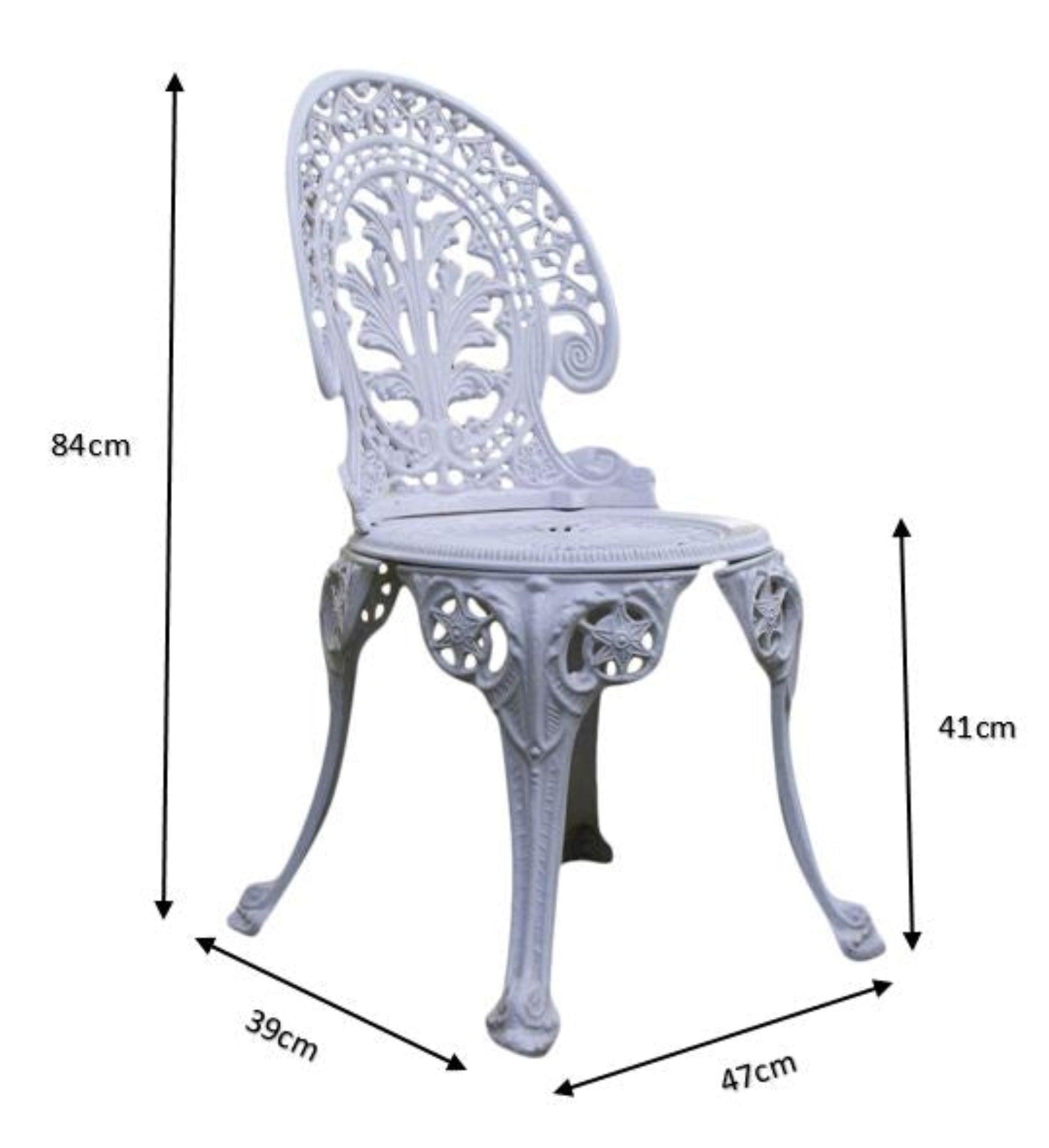 Regalia Series 1 Round Table & 2 Chairs in White Finish - WoodenTwist