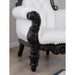 Luxurious High Back throne Crystal Buttons Chair - WoodenTwist
