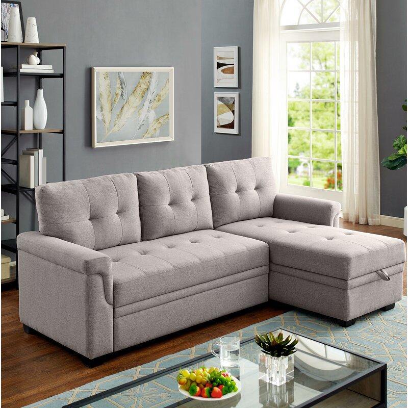 Altin Premium Reversible Sleeper Sofa & Chaise - WoodenTwist