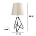Claire Metal Table Lamp with Black Base and Premium White Fabric Lampshade - WoodenTwist