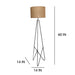 Claire Metal Floor Lamp with Beige Fabric Lampshade - WoodenTwist