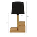 Classic Wooden Table Lamp With Black Fabric Lampshade and Mobile Stand - WoodenTwist