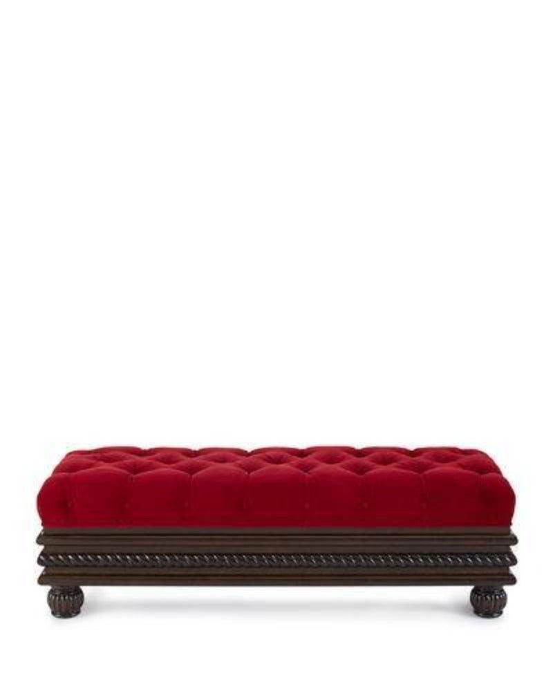 Carved Teak Wood Upholstered Flip top Storage Bench - WoodenTwist