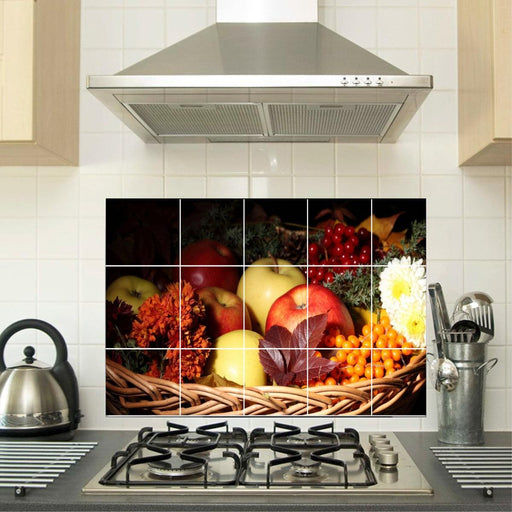 Natural Fruits Wall Poster For Kitchen Wall Sticker - WoodenTwist