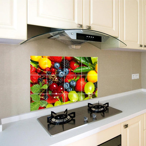 Fresh Fruits Juice Wall Poater For Kitchen Wall Sticker - WoodenTwist
