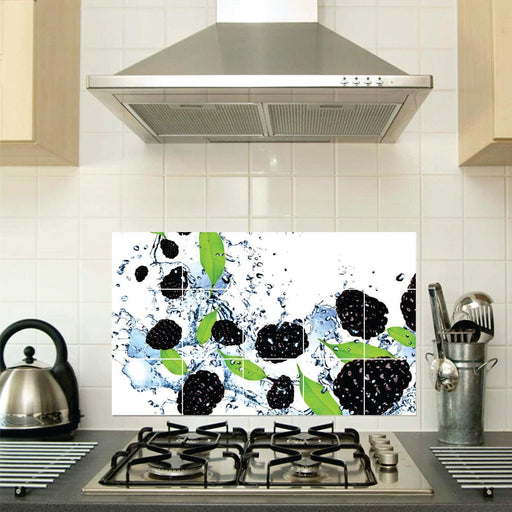 Fresh Ripe Blackberries Wallpapers for kitchen Wall Sticker - WoodenTwist