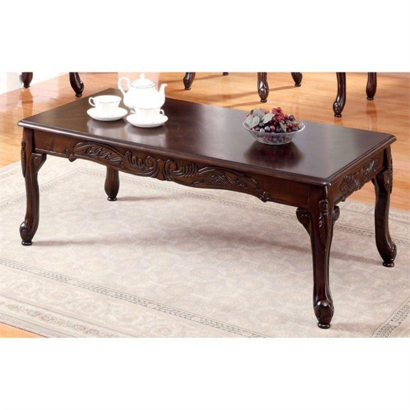 Wooden Hand Carved Beautiful Designs Royal Decor Coffee Table Set (Teak Wood) - WoodenTwist