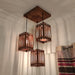 Elegant Wooden Cluster Hanging Lamp (Brown) - WoodenTwist