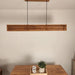 Elegant Baton Brown LED Hanging Lamp - WoodenTwist