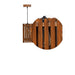 Elegant Brown Wooden Single Hanging Lamp - WoodenTwist