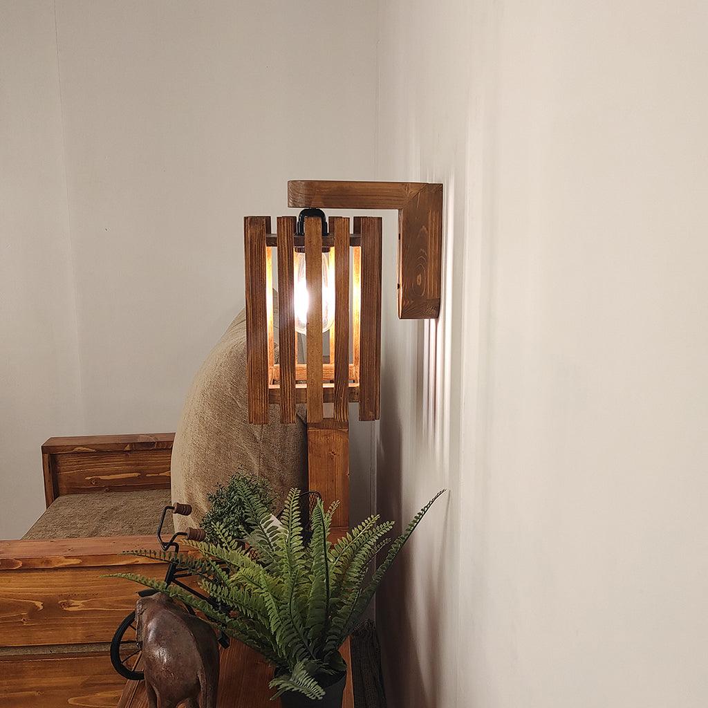 Elegant Brown Wooden Wall Light - WoodenTwist