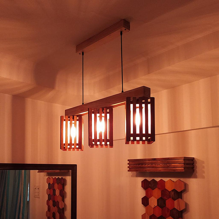 Star Brown Series Hanging Lamp - WoodenTwist
