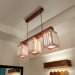 Hexa Brown Series Hanging Lamp - WoodenTwist