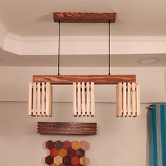 Hexa Brown Series Hanging Lamp - WoodenTwist