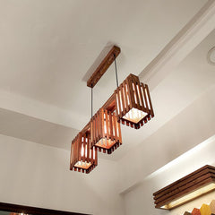 Symmetric Centrum Wooden Series Hanging Lamp - WoodenTwist