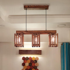 Symmetric Centrum Wooden Series Hanging Lamp - WoodenTwist