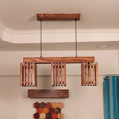 Symmetric Centrum Wooden Series Hanging Lamp - WoodenTwist