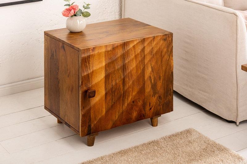 Modern Bedside Table For Living Room In Natural Finish - WoodenTwist