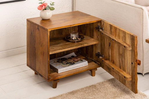 Modern Bedside Table For Living Room In Natural Finish - WoodenTwist