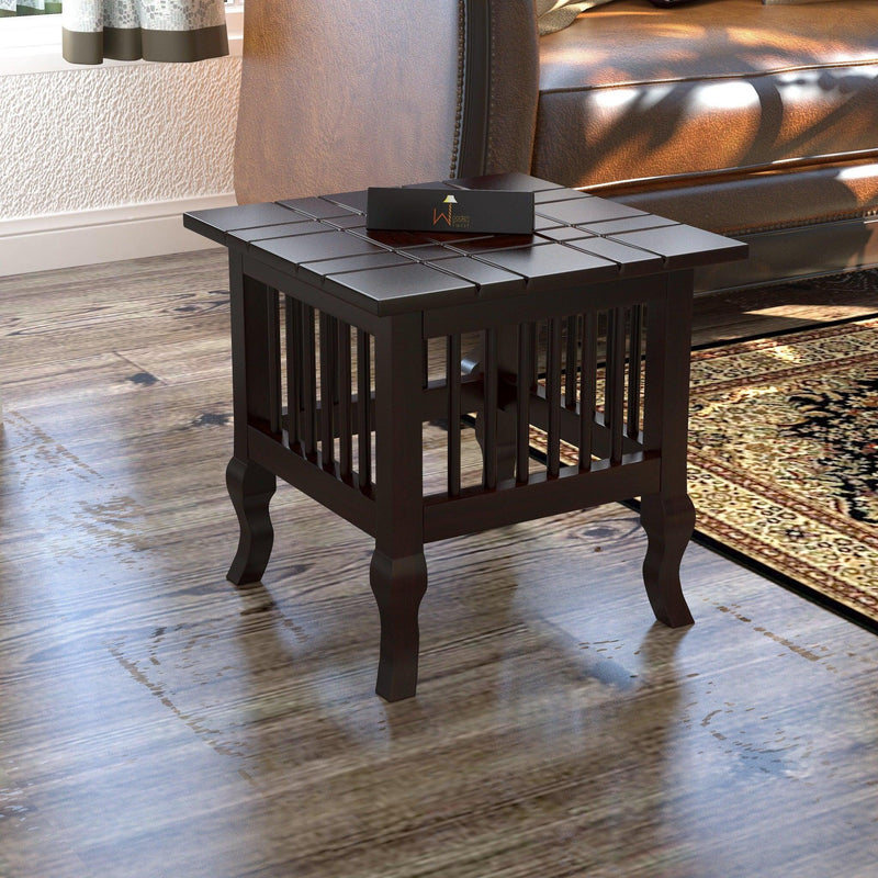 Beautiful Wooden End Table - Walnut Brown finish