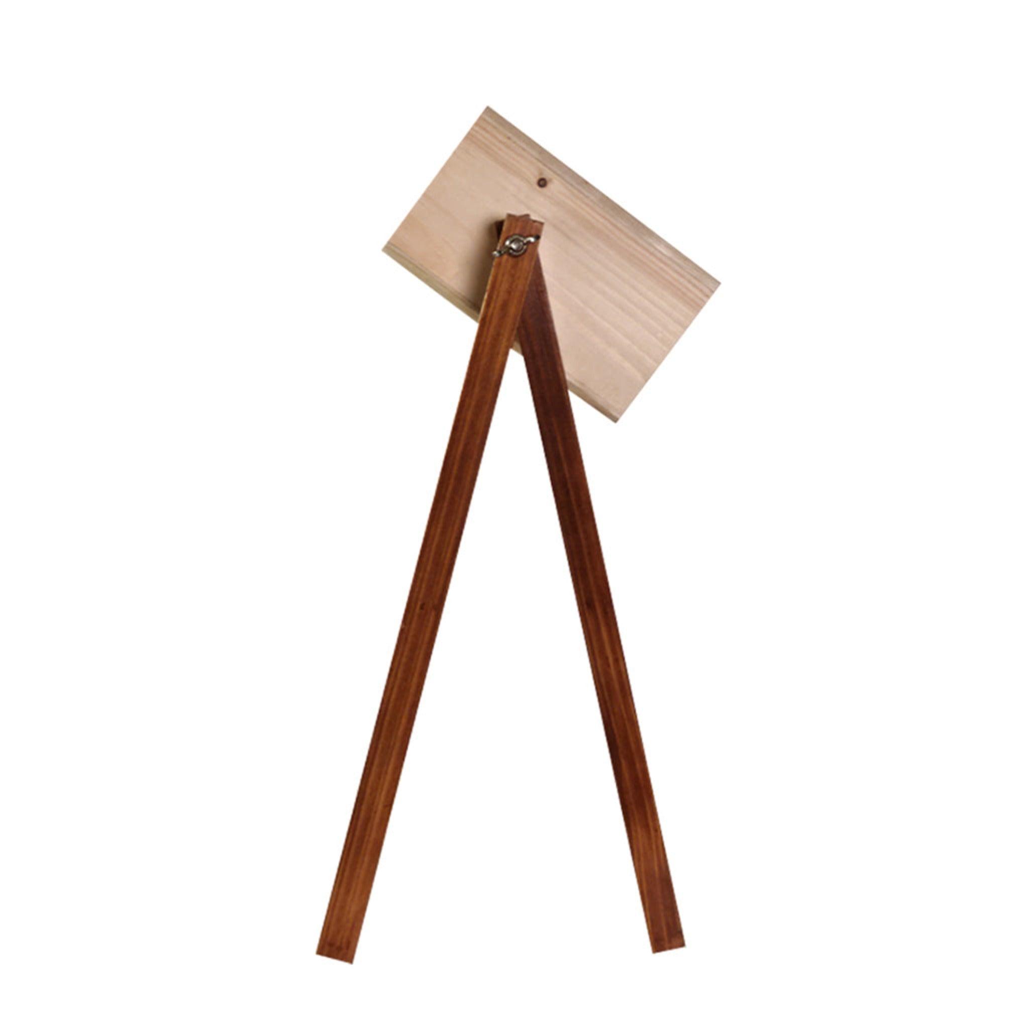 Focal Brown Wooden Table Lamp with Beige Wooden Lampshade - WoodenTwist