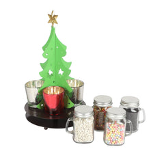 Christmas Tree Tealight Holder & Platter - WoodenTwist