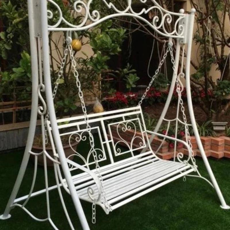 Modern Antique White Design Swing Garden Balcony Swing, Hammock, Jhoola (Two Seater) Antique White