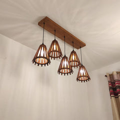 Funnel Brown 5 Series Hanging Lamp - WoodenTwist