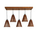 Funnel Brown 5 Series Hanging Lamp - WoodenTwist
