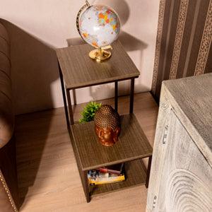 End Tables, 3-Tier Chair Side Table Night Stand with Storage Shelf - WoodenTwist