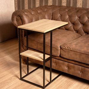 Forecrafts Pedestal Sofa Side Extendable C Shaped End Table . - WoodenTwist