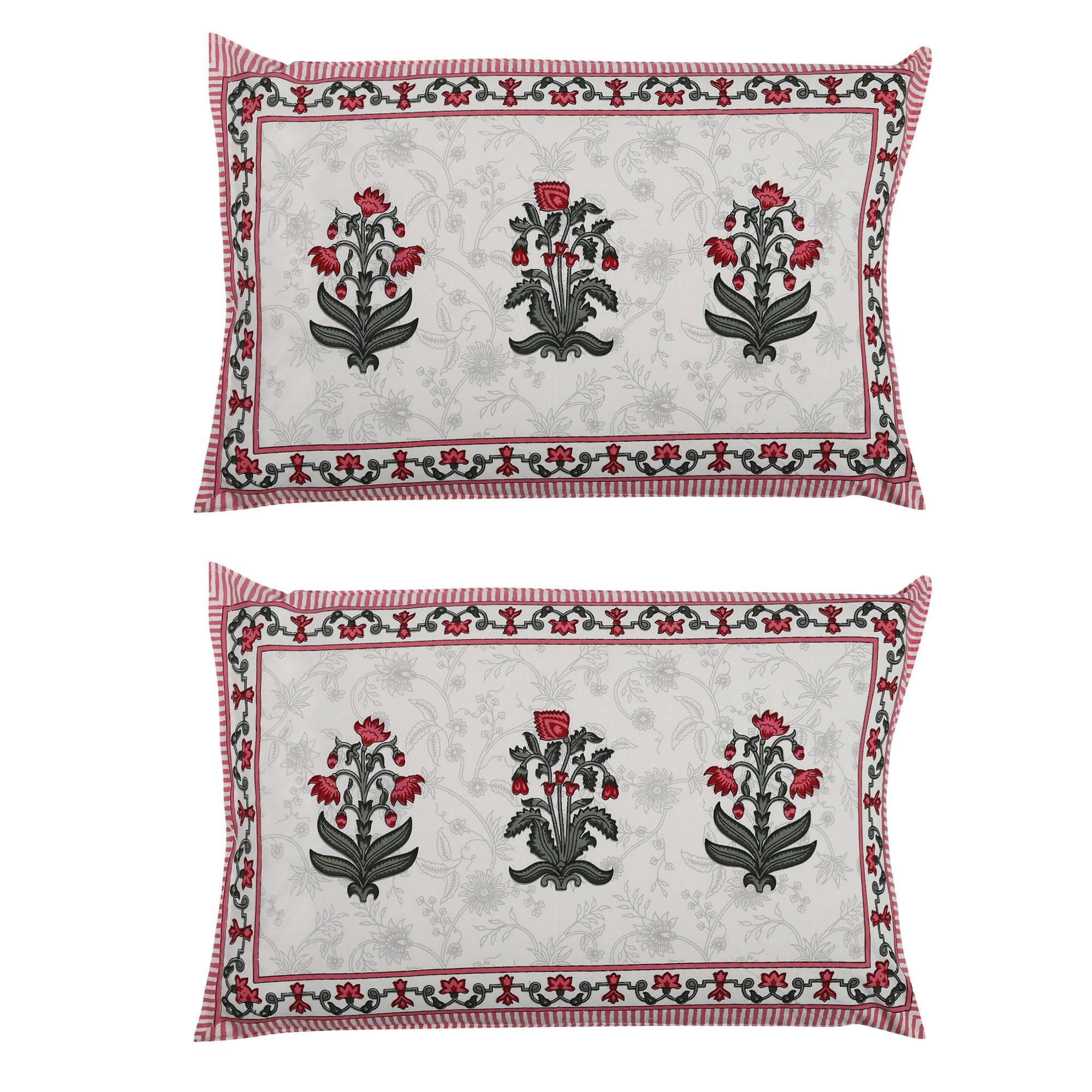 Rajasthani Jaipuri Beautiful Cotton Block Print bed sheets - WoodenTwist