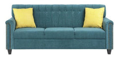 Contemporary Style Sofa Set In Blue Color - WoodenTwist