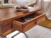 Solid Wood Beside Table for Living Room In Natural Finish - WoodenTwist