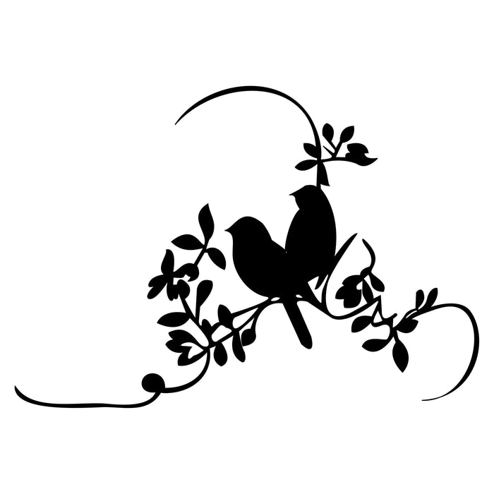 Two Black Birds wall sticker for Living Room, Bedroom - WoodenTwist