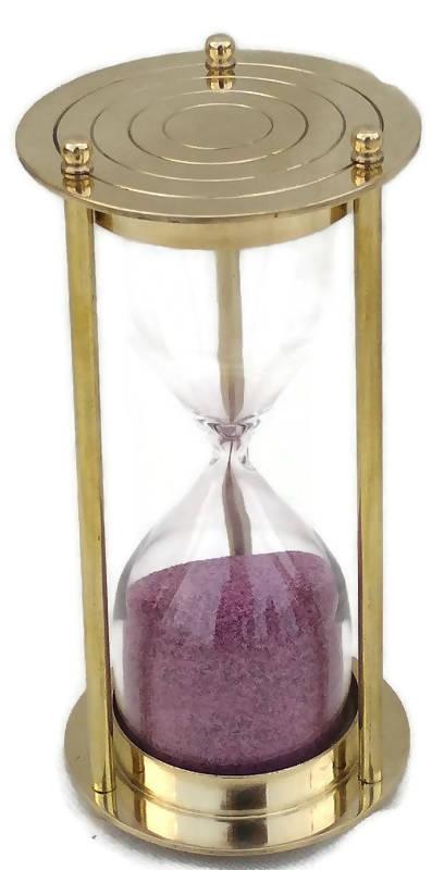 5 Minutes Brass Sand Timer Hourglass - WoodenTwist