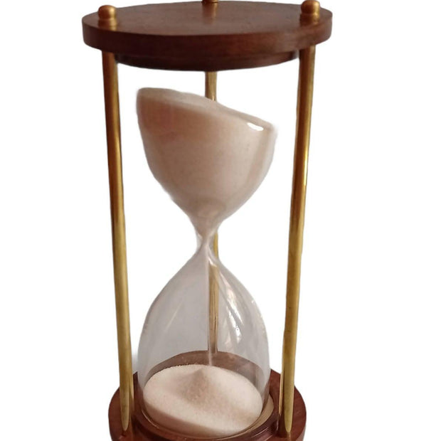 Metal Brass Antique Sand Clock (Gold) - WoodenTwist