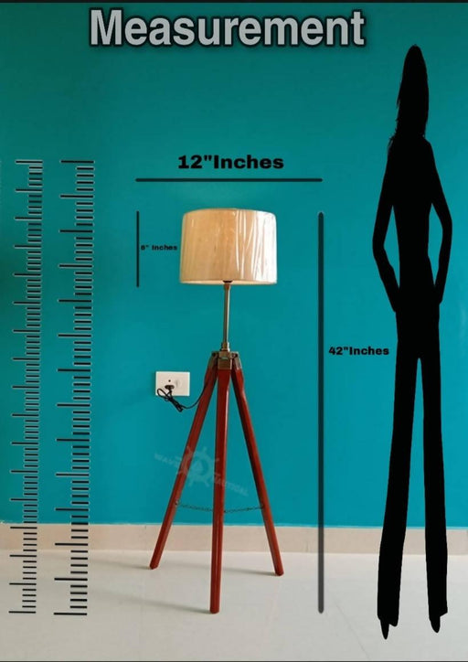 Wooden Tripod Floor Lamp for Living Room - WoodenTwist