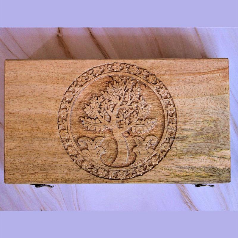 Handcrafted & Handcarved Wooden Watch Box - WoodenTwist