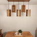 Hexa Brown 5 Series Hanging Lamp - WoodenTwist