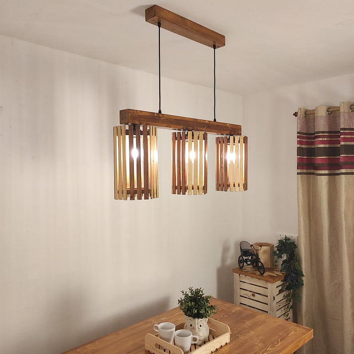 Hexar Brown 3 Series Hanging Lamp - WoodenTwist