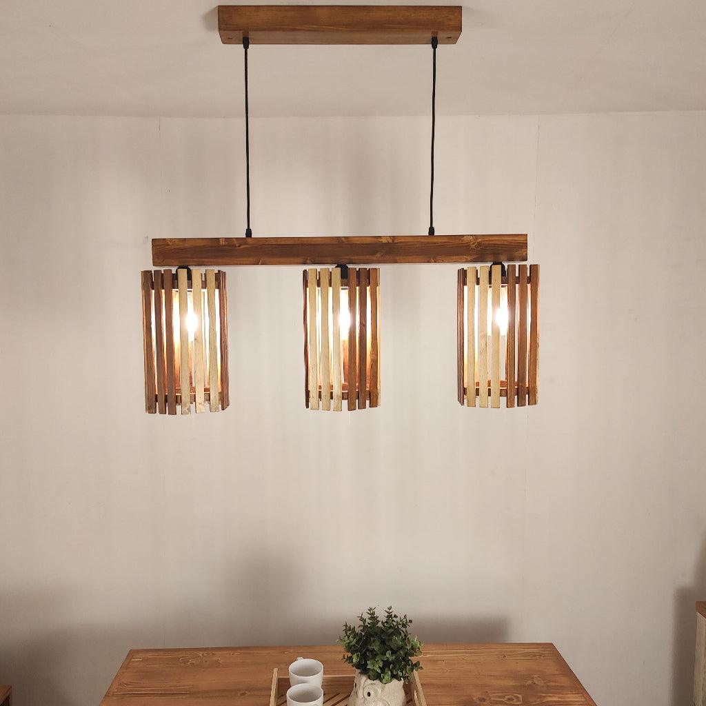 Hexar Brown 3 Series Hanging Lamp - WoodenTwist