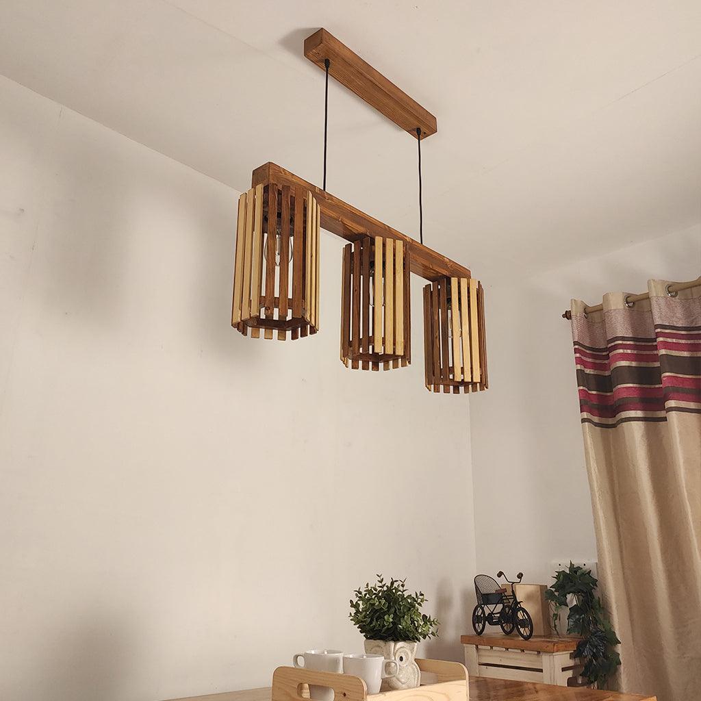 Hexar Brown 3 Series Hanging Lamp - WoodenTwist